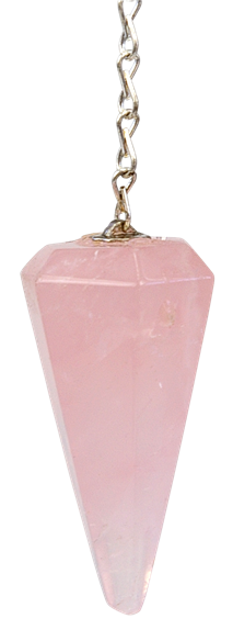 Pendule à Facettes en Quartz Rose