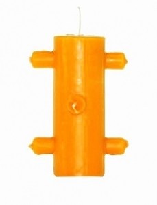 BOUGIE 7 MECHES - ORANGE