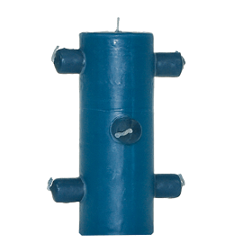 BOUGIE 7 MECHES - BLEU