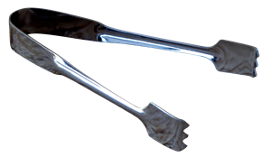 Pince à charbon argentée