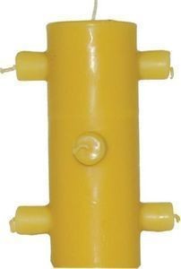 BOUGIE 7 MECHES - JAUNE