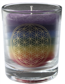 Bougie Chakras 7 Couleurs - Fleur de Vie